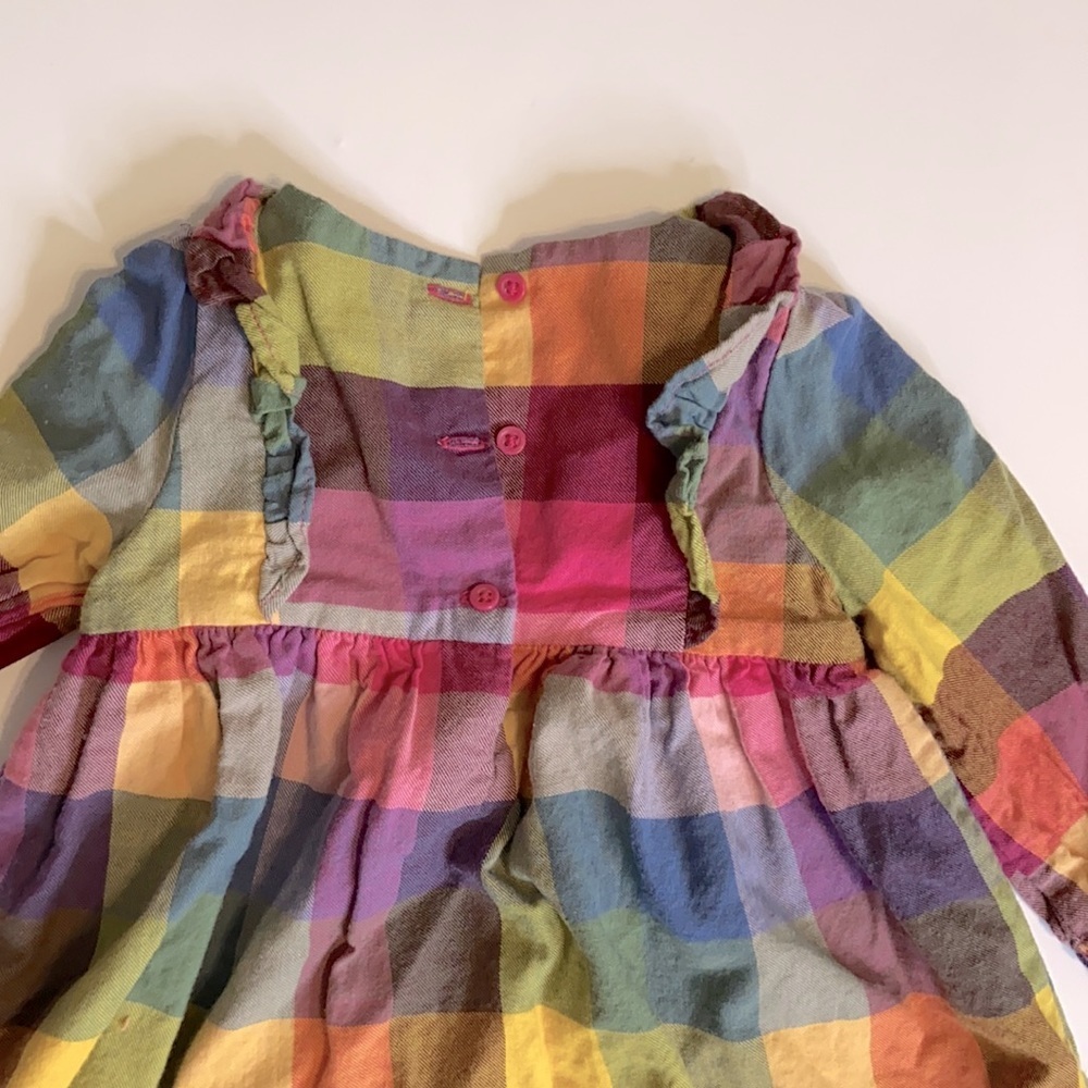 Baby Gap Long Sleeve Multi Color Plaid Dress - Picture 8 of 10